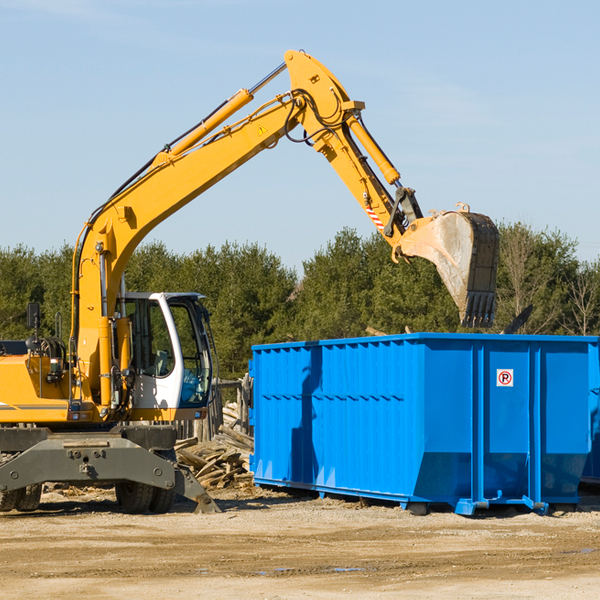 what are the rental fees for a residential dumpster in Hickory Creek